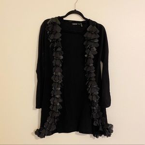 Black frilly cardigan